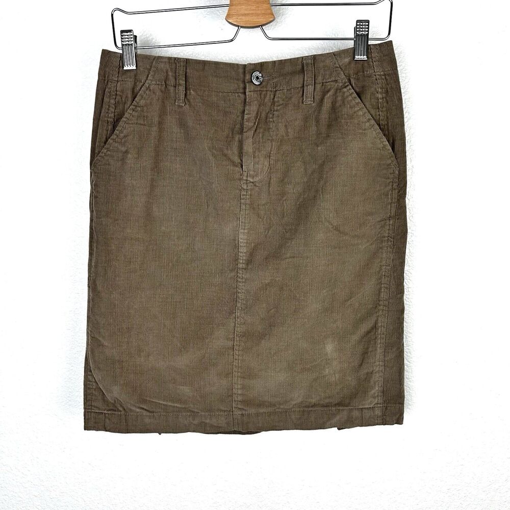 Banana Republic Factory Tan Brown Corduroy Midi Straight Skirt